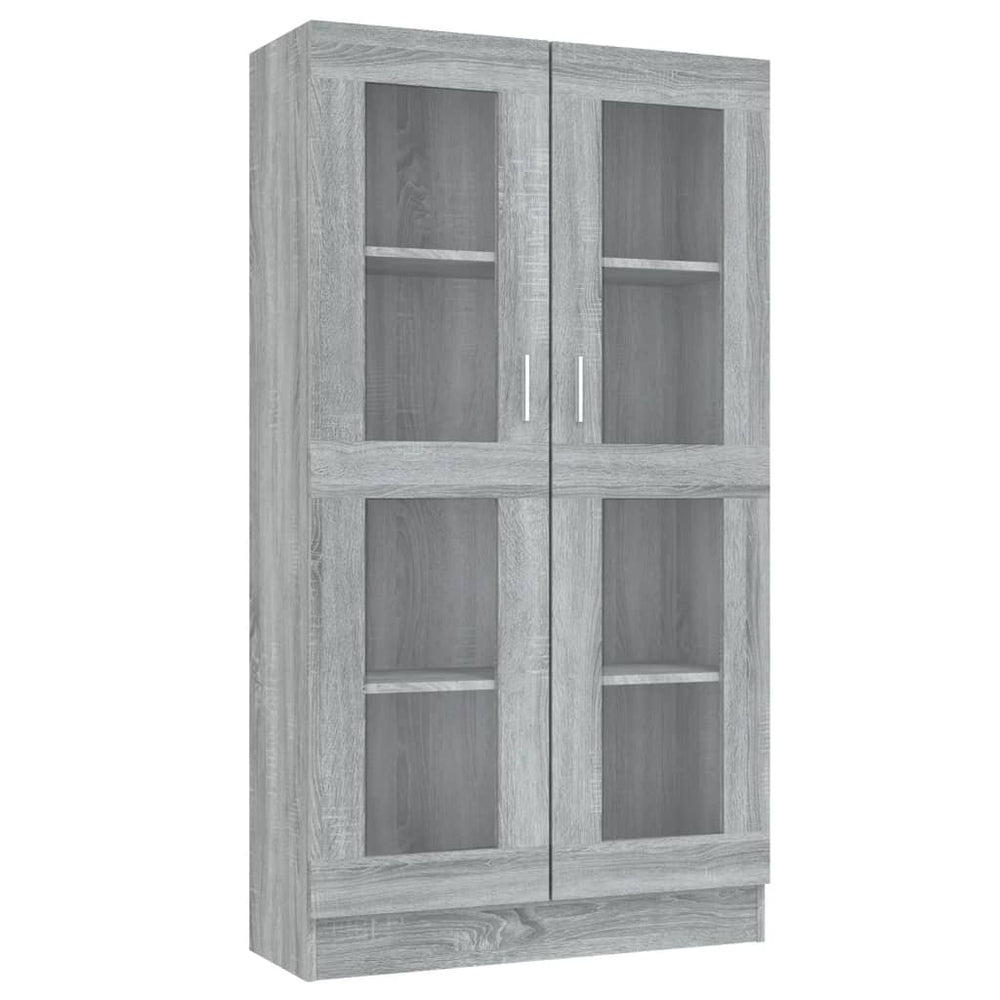 vidaXL Vitrine gris Sonoma 82,5x30,5x150 cm Bois d'ingénierie