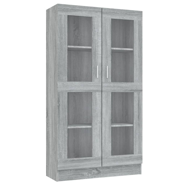 Vitrinenschrank Grau Sonoma 82,5x30,5x150 cm