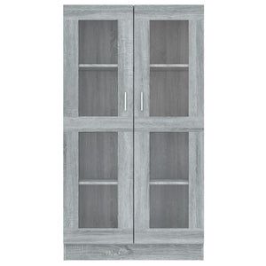 Vitrinenschrank Grau Sonoma 82,5x30,5x150 cm