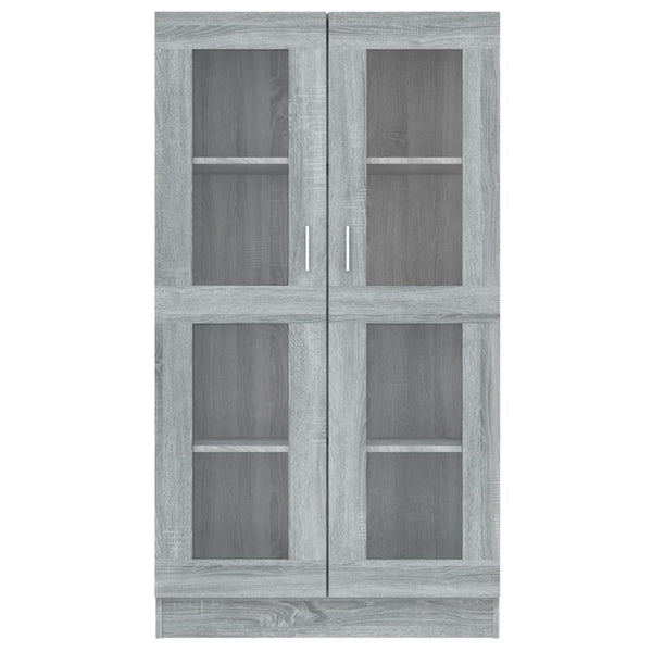 Vitrinenschrank Grau Sonoma 82,5x30,5x150 cm