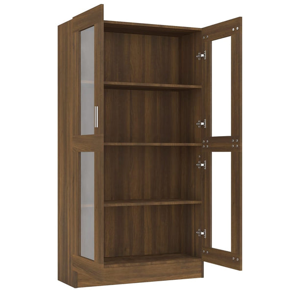 Vitrinenschrank Braun Eiche-Optik 150cm