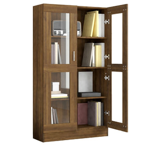 Vitrinenschrank Braun Eiche-Optik 150cm