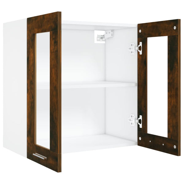 Hängeschrank Lyon Räuchereiche Glas 60 cm
