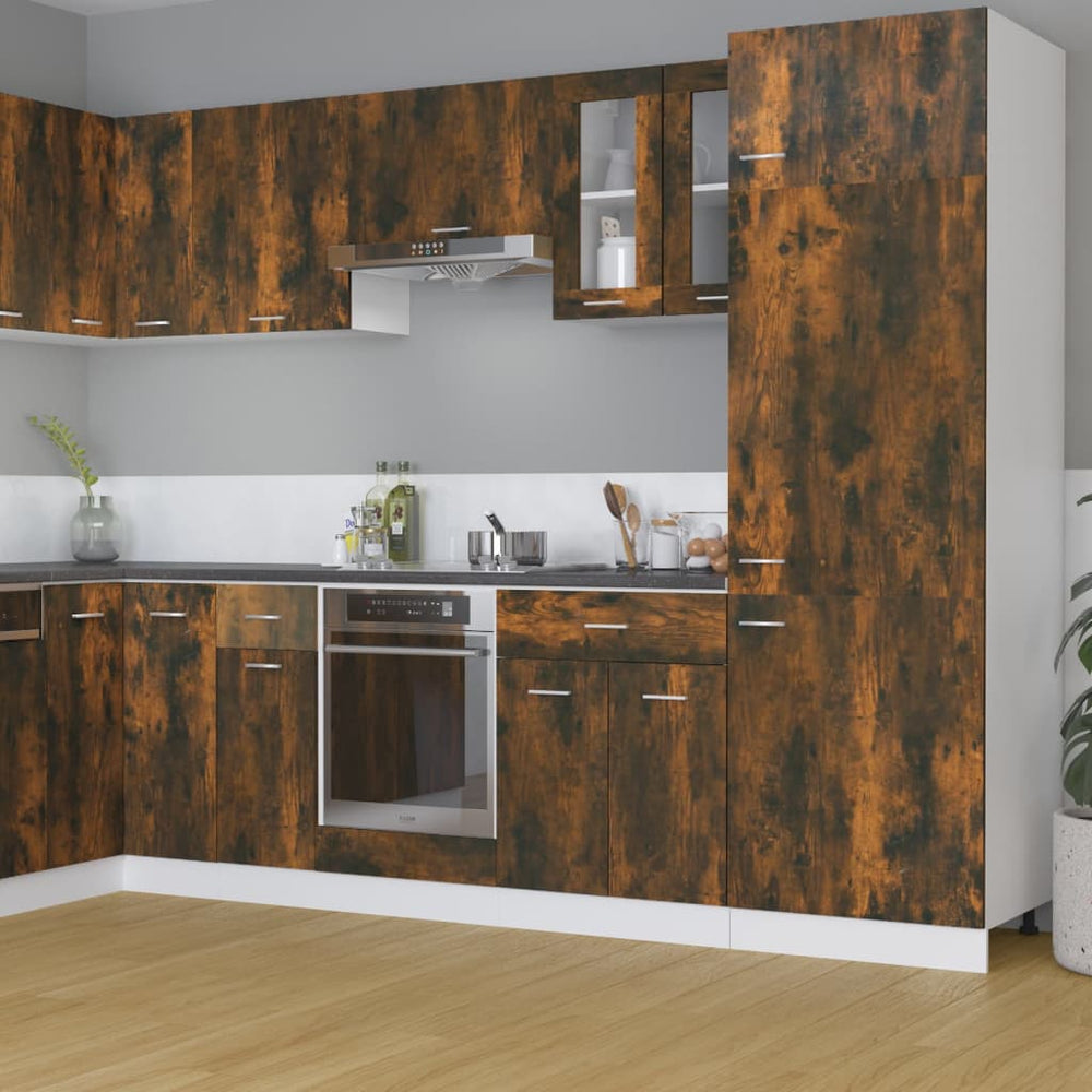 Hängeschrank Lyon Räuchereiche Glas 60 cm
