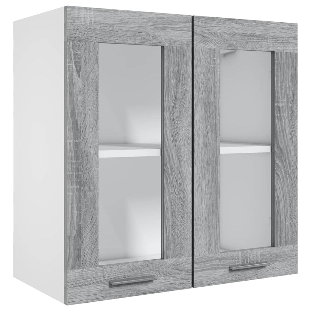 Hängeschrank Lyon Grau Sonoma Glas 60 cm
