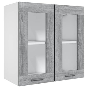 Hängeschrank Lyon Grau Sonoma Glas 60 cm