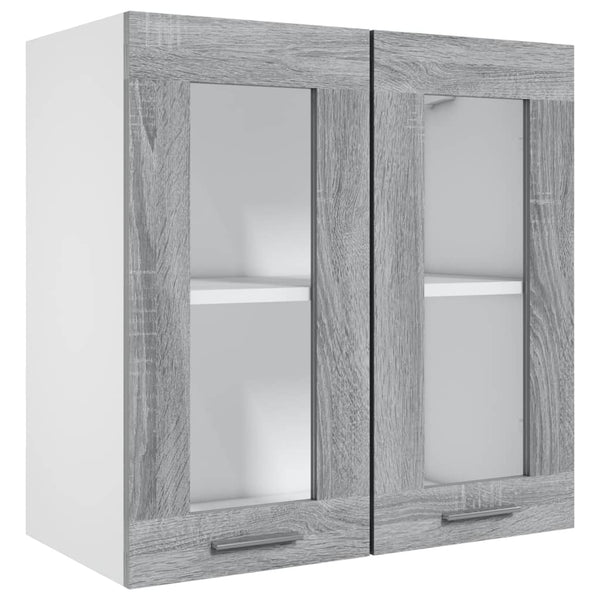 Hängeschrank Lyon Grau Sonoma Glas 60 cm