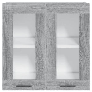 Hängeschrank Lyon Grau Sonoma Glas 60 cm