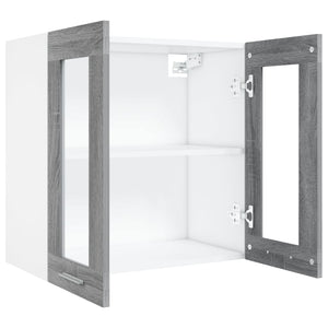 Hängeschrank Lyon Grau Sonoma Glas 60 cm