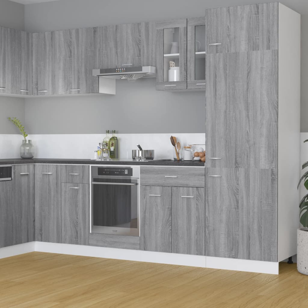 Hängeschrank Lyon Grau Sonoma Glas 60 cm