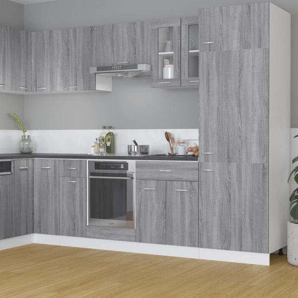 Hängeschrank Lyon Grau Sonoma Glas 60 cm