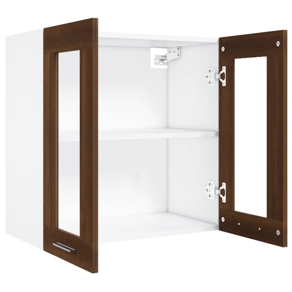 Hängeschrank Lyon Glas Braun Eiche-Optik
