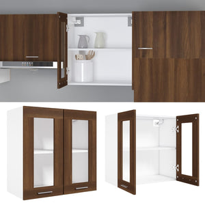 Hängeschrank Lyon Glas Braun Eiche-Optik