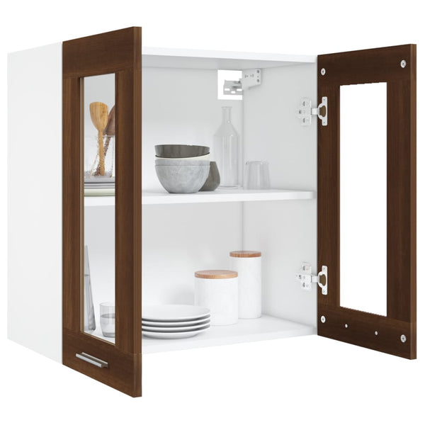 Hängeschrank Lyon Glas Braun Eiche-Optik