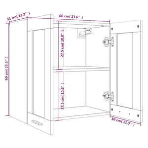 Hängeschrank Lyon Glas Braun Eiche-Optik