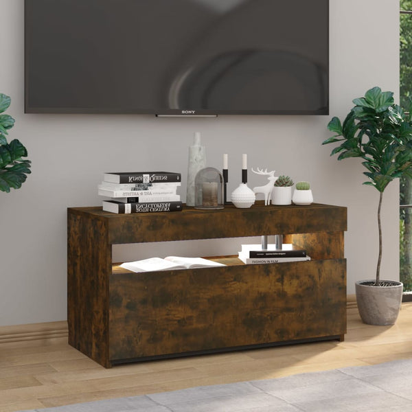 TV-Schrank Räuchereiche mit LED 75 cm