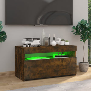 TV-Schrank Räuchereiche mit LED 75 cm