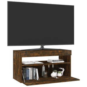 TV-Schrank Räuchereiche mit LED 75 cm
