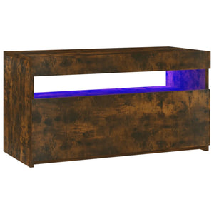 TV-Schrank Räuchereiche mit LED 75 cm