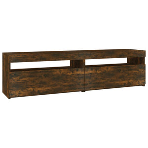 TV-Schrank Räuchereiche mit LED 75x35x40 cm, 2er-Set