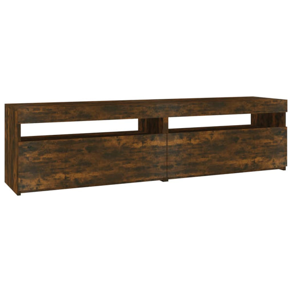 TV-Schrank Räuchereiche mit LED 75x35x40 cm, 2er-Set
