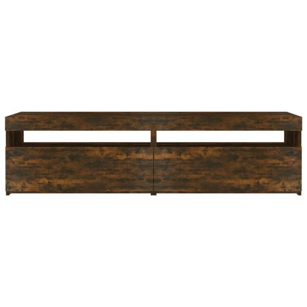 TV-Schrank Räuchereiche mit LED 75x35x40 cm, 2er-Set