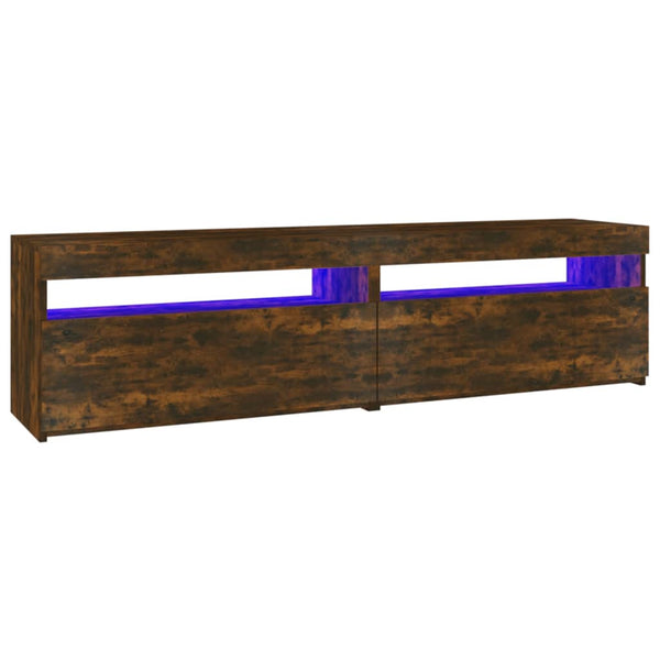 TV-Schrank Räuchereiche mit LED 75x35x40 cm, 2er-Set