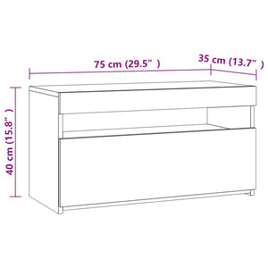 TV-Schrank Grau Sonoma mit LED