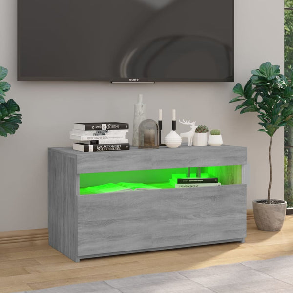 TV-Schrank Grau Sonoma mit LED