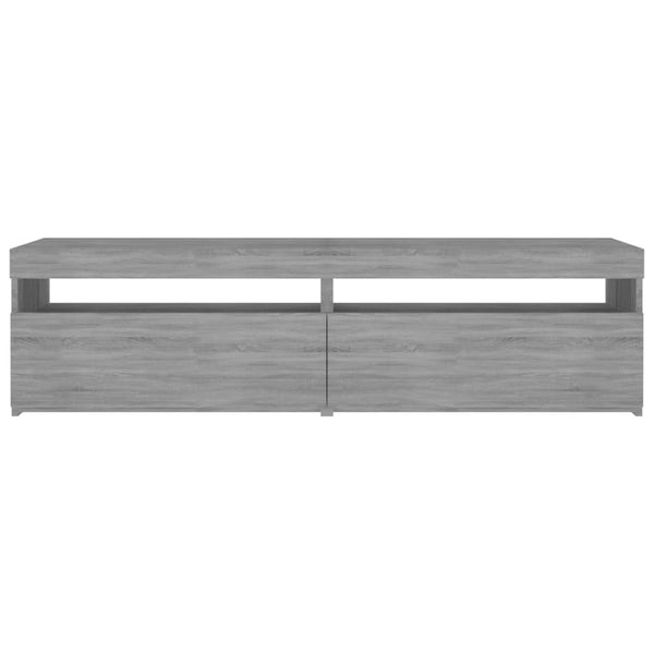 TV-Schrank mit LED Grau Sonoma 75x35x40cm, 2er-Set