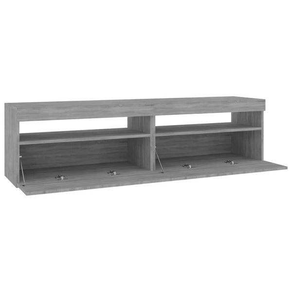 TV-Schrank mit LED Grau Sonoma 75x35x40cm, 2er-Set