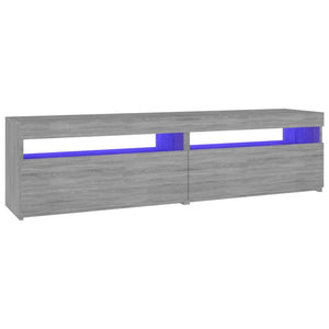 TV-Schrank mit LED Grau Sonoma 75x35x40cm, 2er-Set