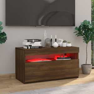 TV-Schrank mit LED Braun Eichen-Optik 75 cm