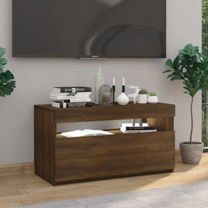 TV-Schrank mit LED Braun Eichen-Optik 75 cm