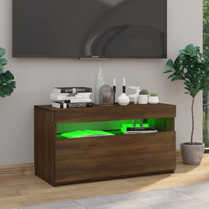 TV-Schrank mit LED Braun Eichen-Optik 75 cm