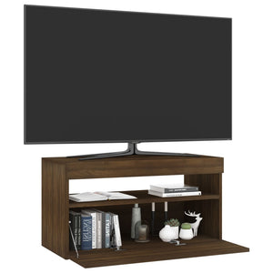 TV-Schrank mit LED Braun Eichen-Optik 75 cm
