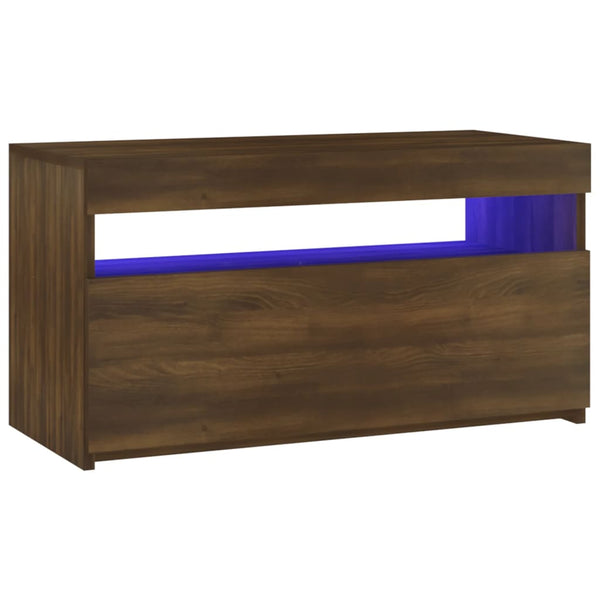 TV-Schrank mit LED Braun Eichen-Optik 75 cm
