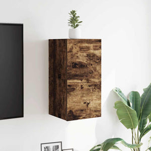 TV-Wandschränke 30,5 cm Räuchereiche, 2er-Set