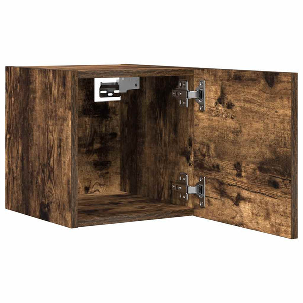 TV-Wandschränke 30,5 cm Räuchereiche, 2er-Set