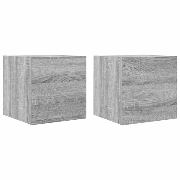 TV-Wandschränke Grau Sonoma 30,5x30x30cm, 2er-Set
