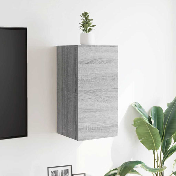 TV-Wandschränke Grau Sonoma 30,5x30x30cm, 2er-Set