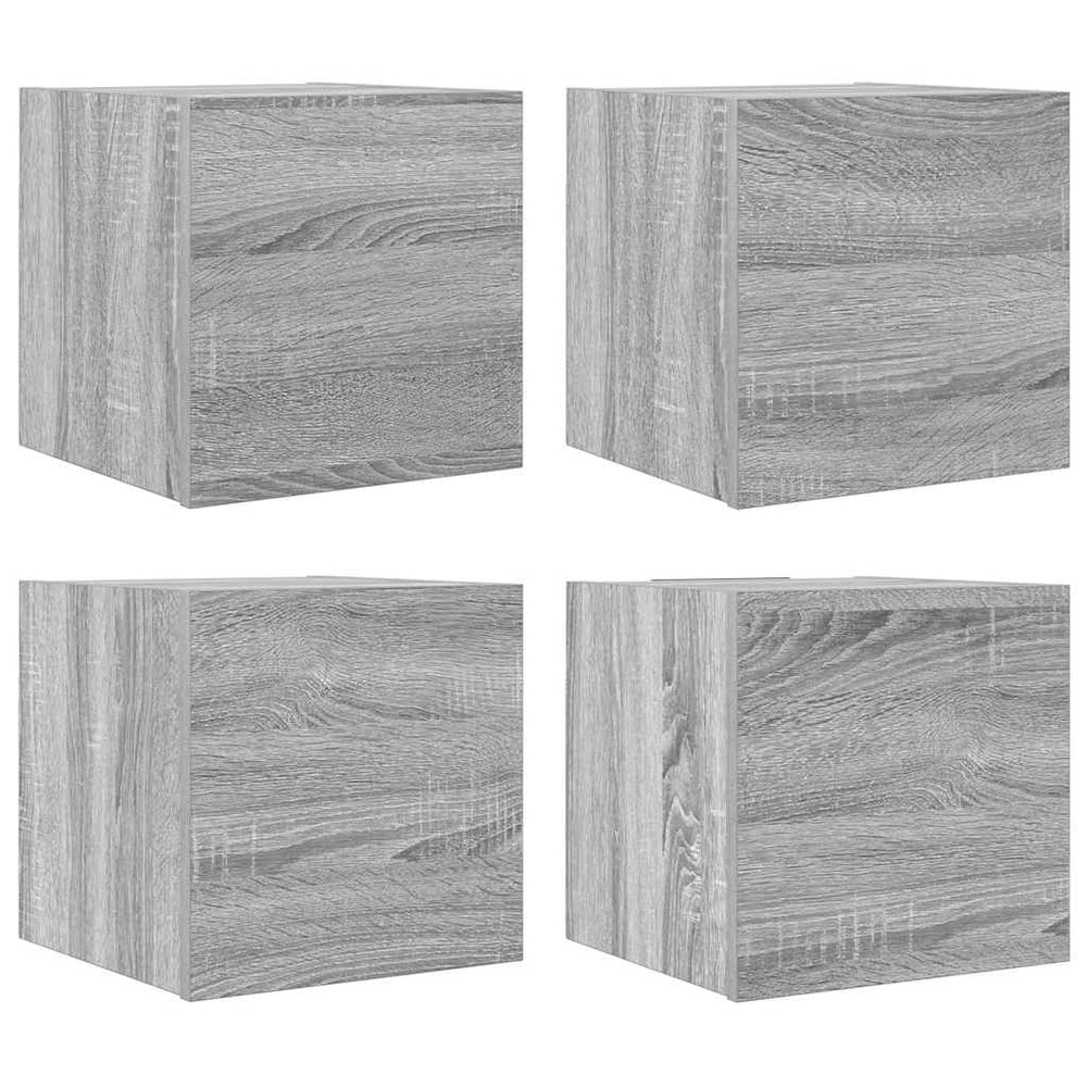 TV-Wandschränke Grau Sonoma 4er-Set