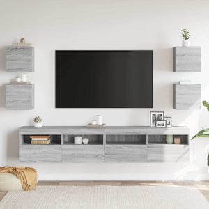TV-Wandschränke Grau Sonoma 4er-Set