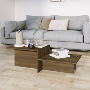 vidaXL Table basse marron aspect chêne 111,5x50x33 cm Bois d'ingénierie