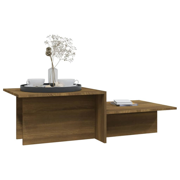 vidaXL Table basse marron aspect chêne 111,5x50x33 cm Bois d'ingénierie
