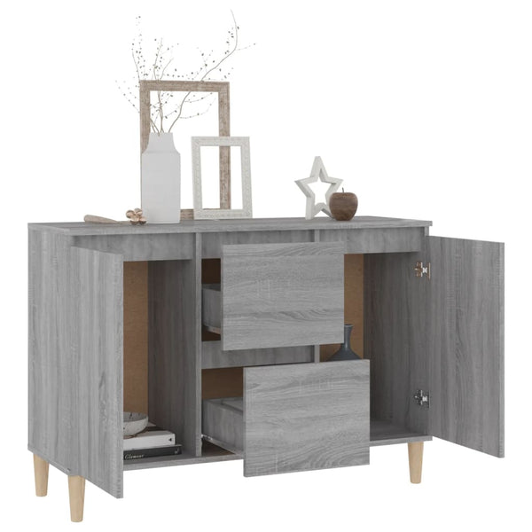 Sideboard Grau Sonoma-Eiche 103,5 cm