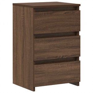 Nachttische 2er Set Braun Eiche 40x35x62,5 cm