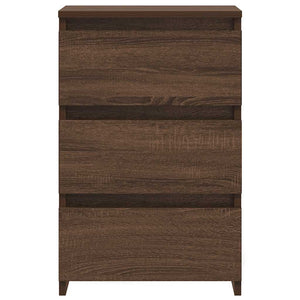 Nachttische 2er Set Braun Eiche 40x35x62,5 cm