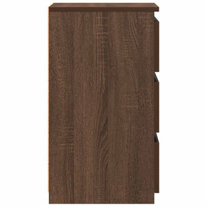 Nachttische 2er Set Braun Eiche 40x35x62,5 cm
