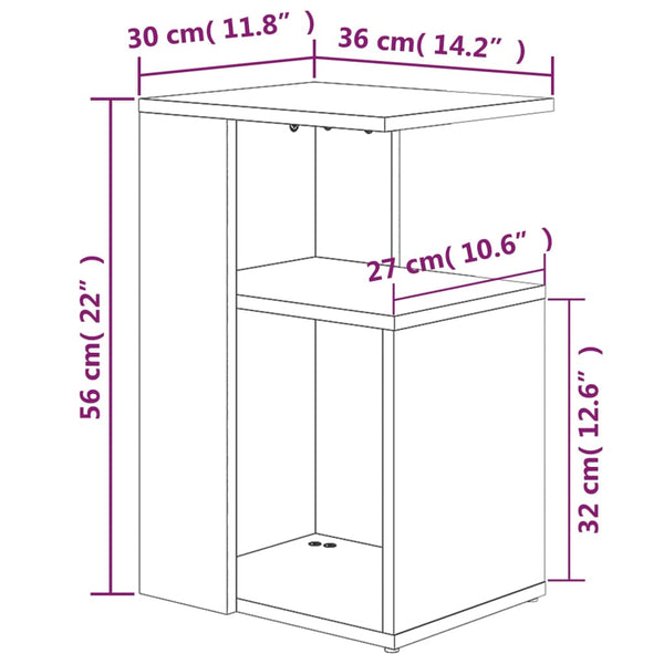 Beistelltisch Braun Eichen-Optik